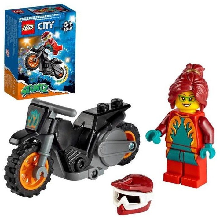LEGO 60311 City Stuntz La Moto De Cascade De Feu a Rétrofriction Avec