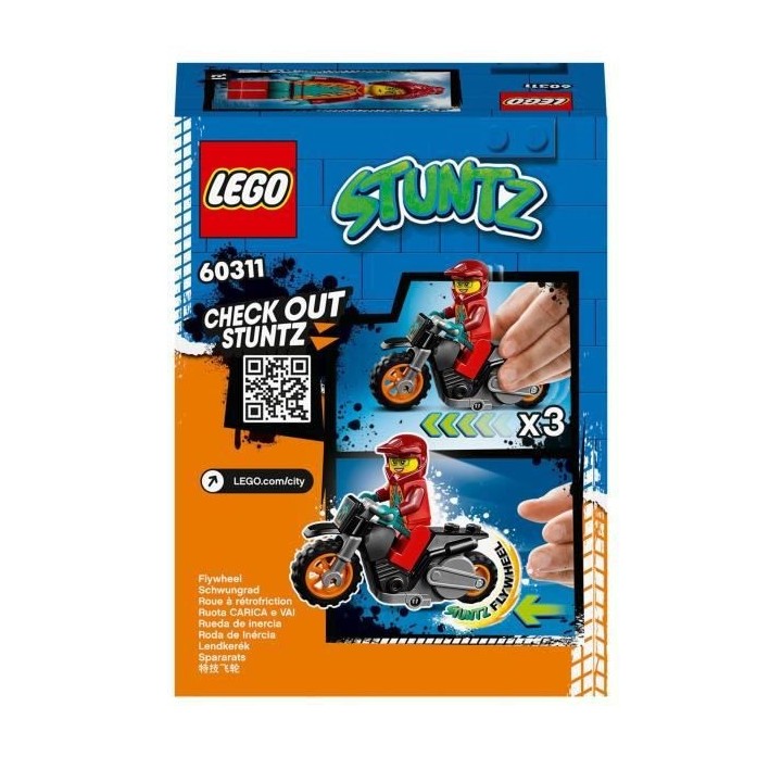 LEGO 60311 City Stuntz La Moto De Cascade De Feu a Rétrofriction Avec