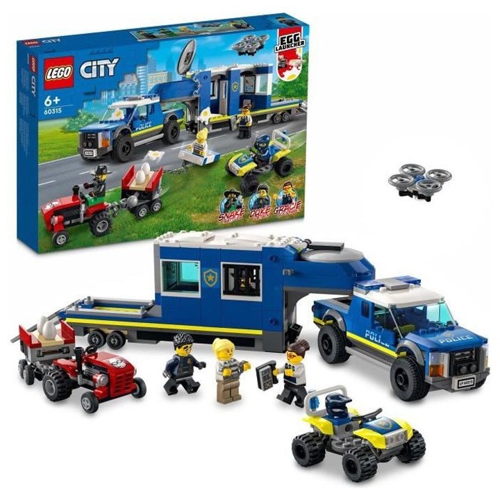 LEGO 60315 City Le Camion de Commandement Mobile de La Police, Jouet A