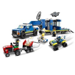 LEGO 60315 City Le Camion de Commandement Mobile de La Police, Jouet Aventures avec Tracteur, Drone et 4 Minifigures