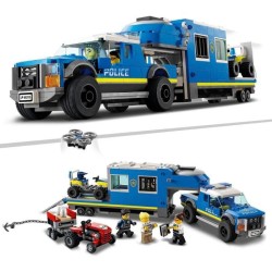 LEGO 60315 City Le Camion de Commandement Mobile de La Police, Jouet Aventures avec Tracteur, Drone et 4 Minifigures