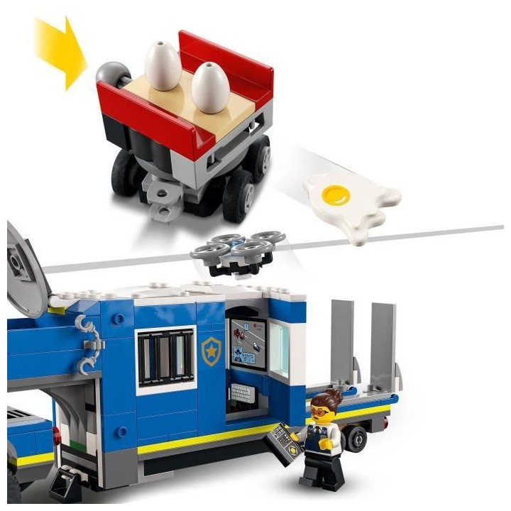 LEGO 60315 City Le Camion de Commandement Mobile de La Police, Jouet A