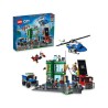 LEGO 60317 City La Course-Poursuite de La Police a La Banque, Jouets Drone et 2 Camions pour Enfants +7 ans, Sets d'Aventures