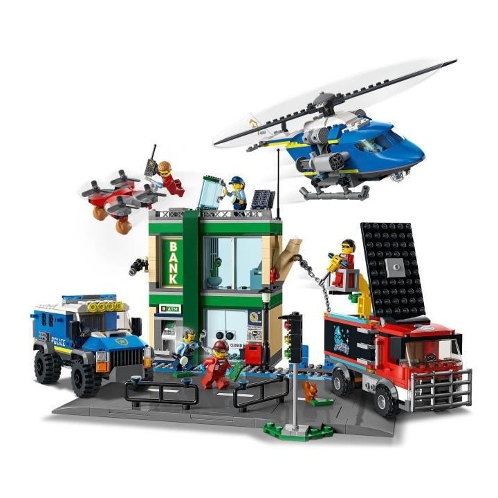 LEGO 60317 City La Course-Poursuite de La Police a La Banque, Jouets D