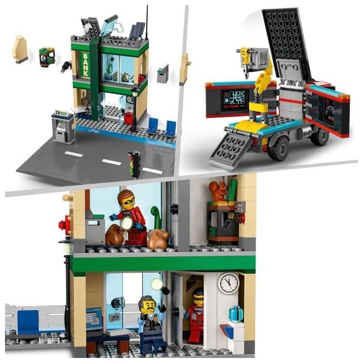 LEGO 60317 City La Course-Poursuite de La Police a La Banque, Jouets D