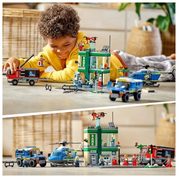 LEGO 60317 City La Course-Poursuite de La Police a La Banque, Jouets D