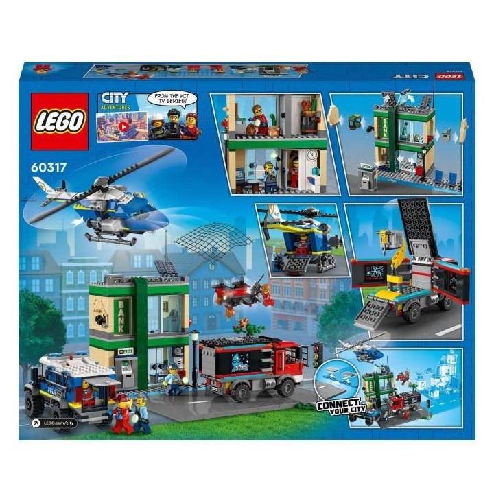 LEGO 60317 City La Course-Poursuite de La Police a La Banque, Jouets D