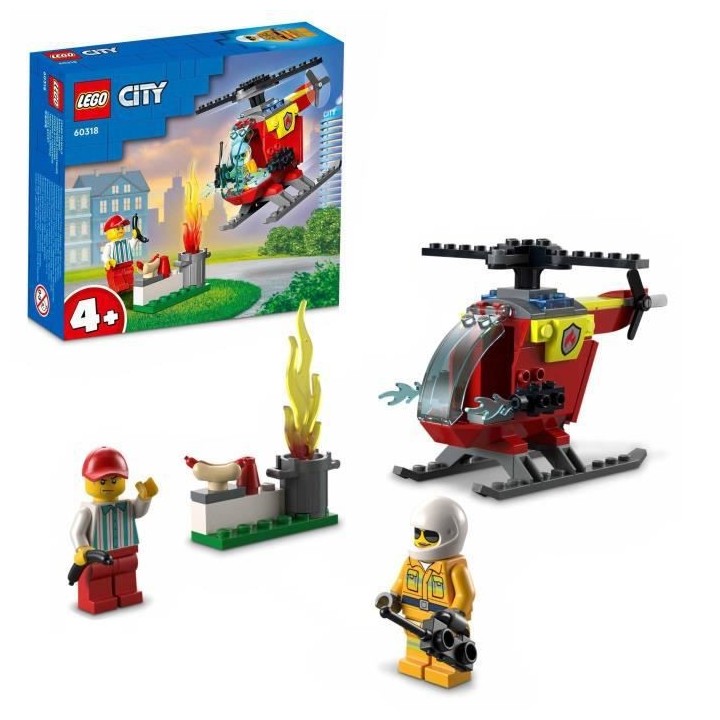LEGO 60318 City Fire L'Hélicoptere des Pompiers, Jouet pour Filles et