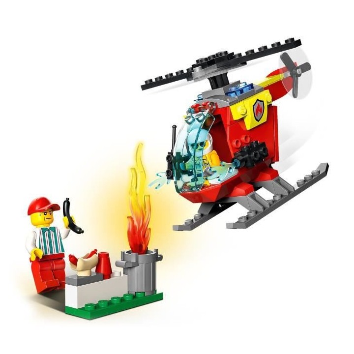 LEGO 60318 City Fire L'Hélicoptere des Pompiers, Jouet pour Filles et