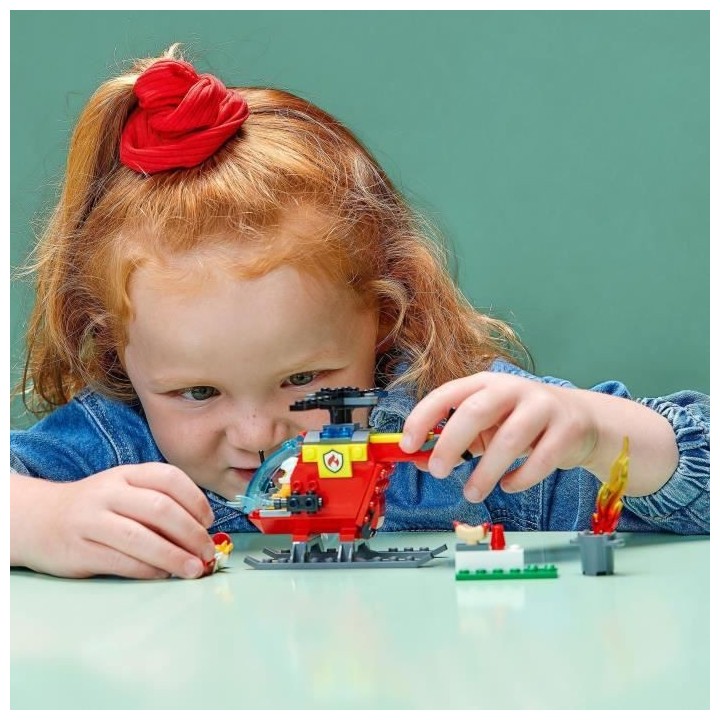 LEGO 60318 City Fire L'Hélicoptere des Pompiers, Jouet pour Filles et
