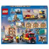 LEGO 60321 City Fire La Brigade Pompiers Set de Construction avec Flammes, Minifigures, Jouet Camion pour Enfants des 7 ans