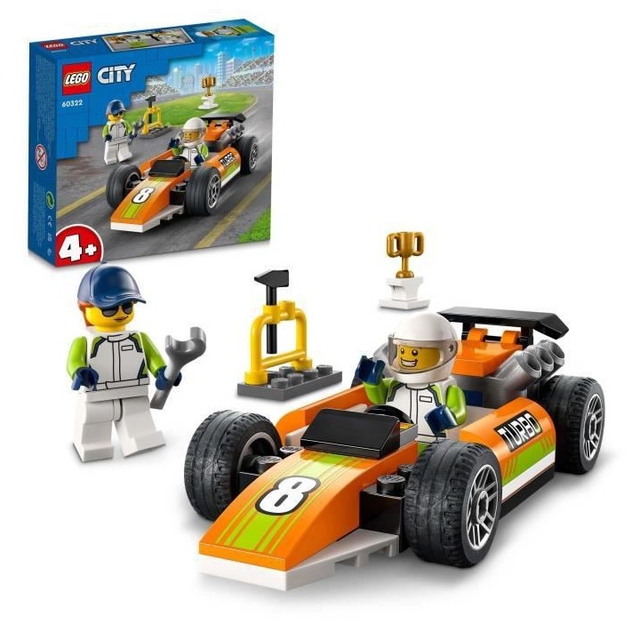 LEGO 60322 City Great Vehicles La Voiture de Course, Jouets Créatifs