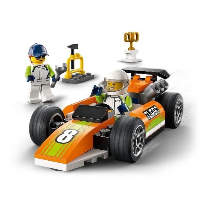 LEGO 60322 City Great Vehicles La Voiture de Course, Jouets Créatifs