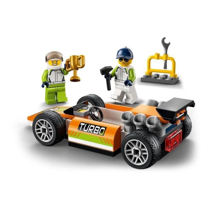 LEGO 60322 City Great Vehicles La Voiture de Course, Jouets Créatifs