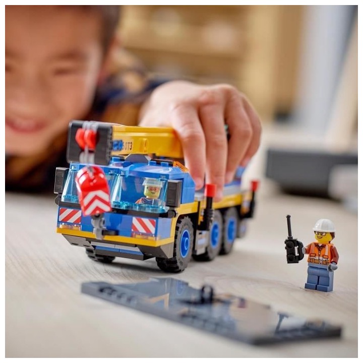 LEGO 60324 City Great Vehicles La Grue Mobile Set de Véhicules de Con