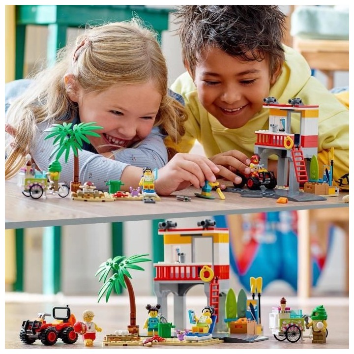LEGO 60328 City Le Poste De Secours sur La Plage, Jouet de Constructio