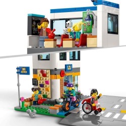 LEGO 60329 City Une Journée d'École, Jouet de Construction Bus, 2 Classes et Plaques de Route, Set pour Enfants +6 Ans