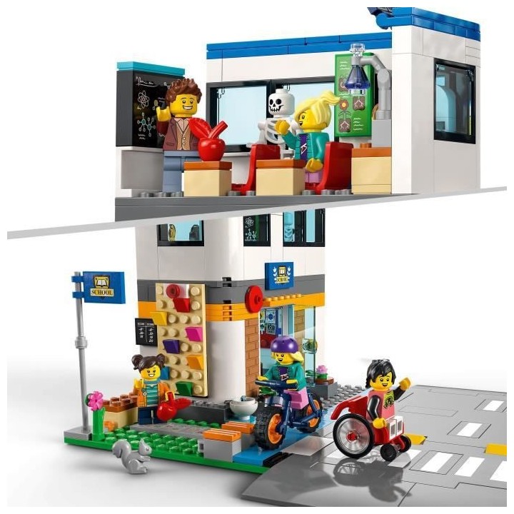 LEGO 60329 City Une Journée d'École, Jouet de Construction Bus, 2 Cl
