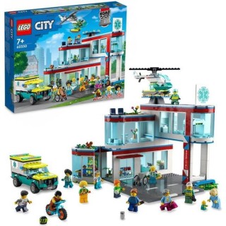 LEGO 60330 City L'Hôpital, Set de Construction, Jouet Camion d'Ambula