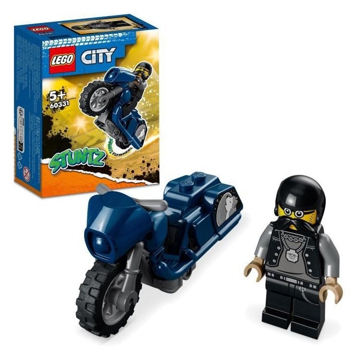 LEGO 60331 City Stuntz La Moto de Cascade du Biker, Jouet de Cascadeur