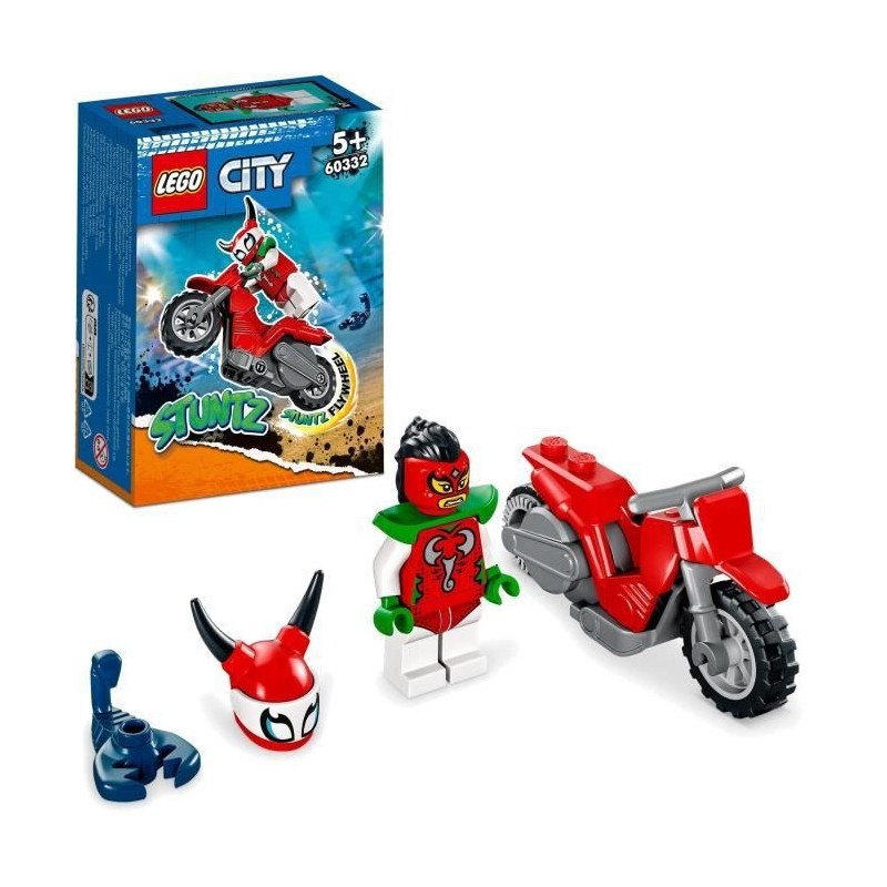 LEGO 60332 City Stuntz La Moto de Cascade du Scorpion Téméraire, Jouet de Cascadeur Stuntz, Cadeau pour Enfants de 5 Ans et Pl