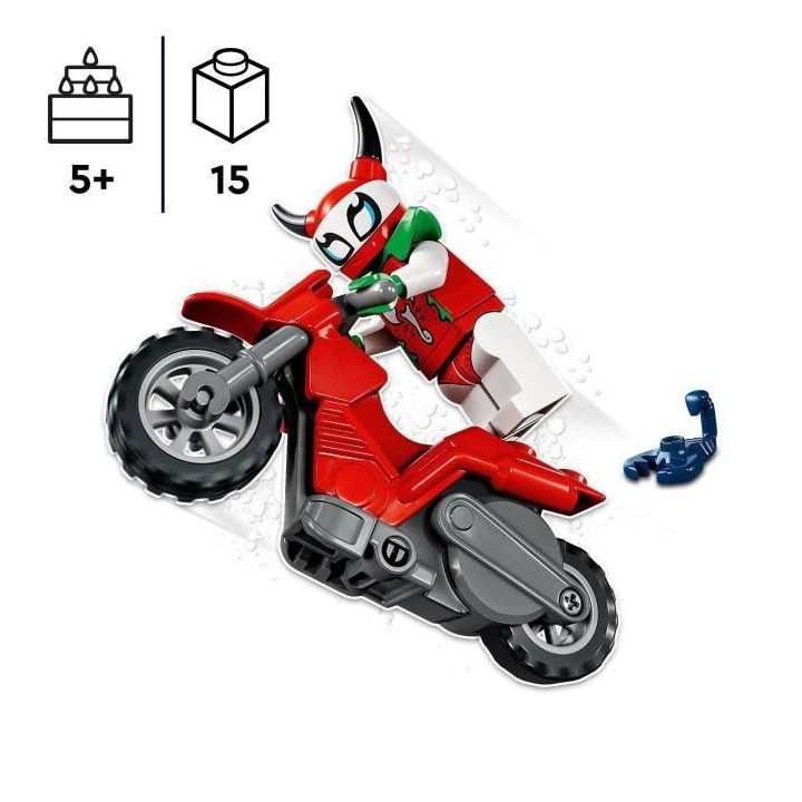 LEGO 60332 City Stuntz La Moto de Cascade du Scorpion Téméraire, Jou