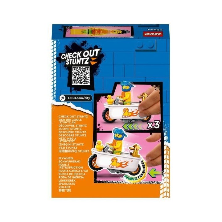 LEGO 60333 City Stuntz La Moto de Cascade Baignoire, Jouet avec Minifi