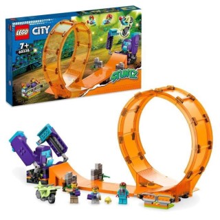 LEGO 60338 City Stuntz Le Looping du Chimpanzé Cogneur, Jouet de Moto
