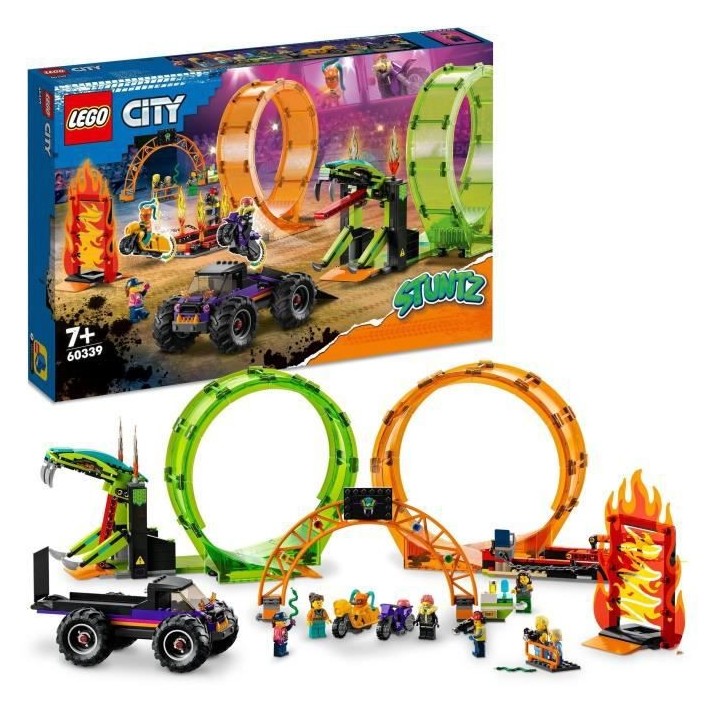 LEGO 60339 City Stuntz L'Arene de Cascade avec Double Looping, Monster