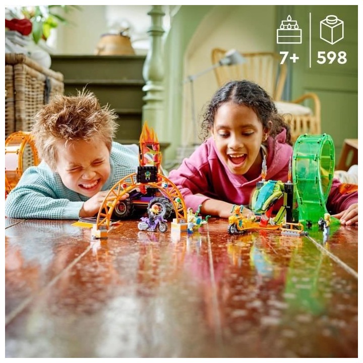 LEGO 60339 City Stuntz L'Arene de Cascade avec Double Looping, Monster