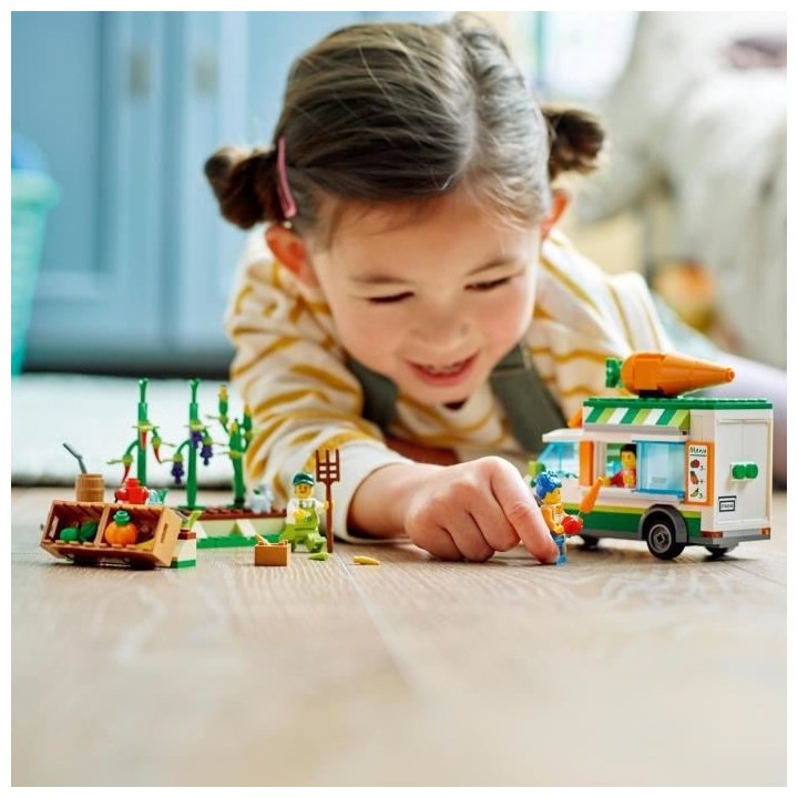 LEGO City 60345 Le Camion de Marché des Fermiers, Jouet de la Ferme,