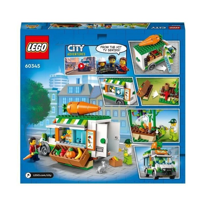 LEGO City 60345 Le Camion de Marché des Fermiers, Jouet de la Ferme,