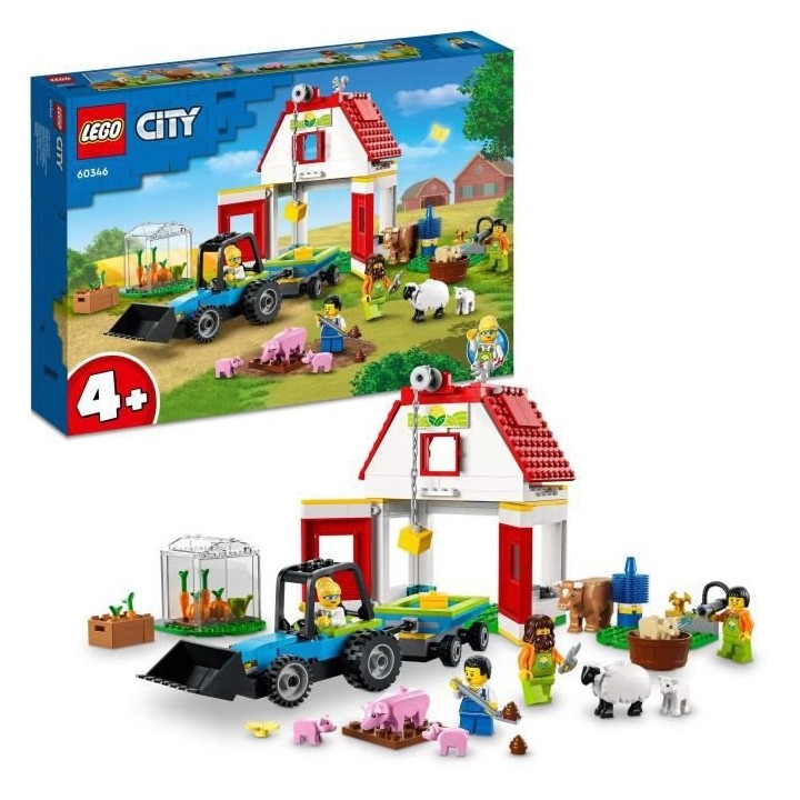 LEGO City 60346 La Grange et les Animaux de la Ferme avec Figurines de