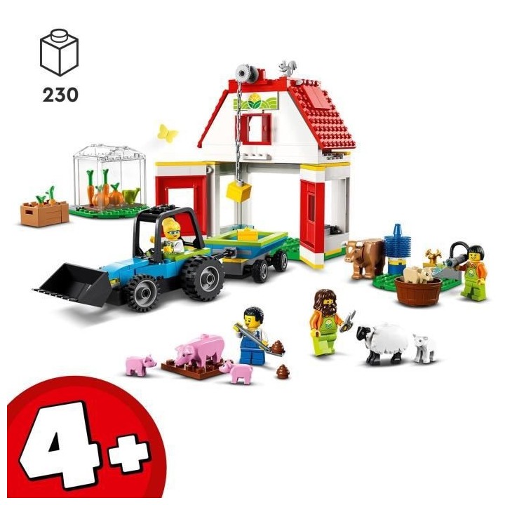 LEGO City 60346 La Grange et les Animaux de la Ferme avec Figurines de