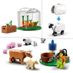 LEGO City 60346 La Grange et les Animaux de la Ferme avec Figurines de Moutons et Vaches