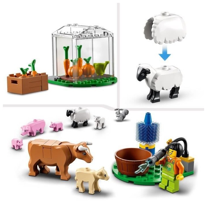 LEGO City 60346 La Grange et les Animaux de la Ferme avec Figurines de