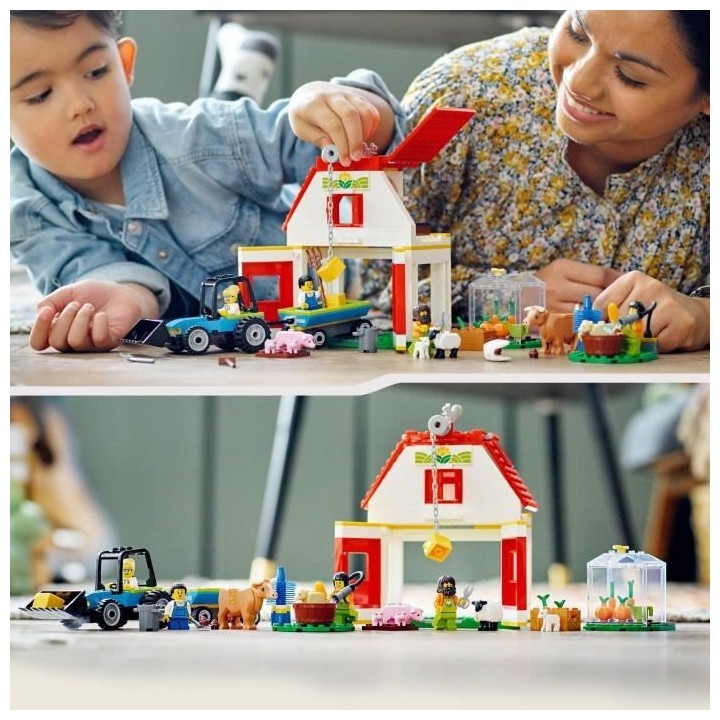 LEGO City 60346 La Grange et les Animaux de la Ferme avec Figurines de