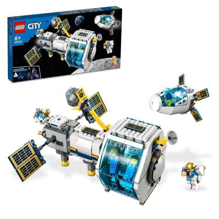 LEGO 60349 City La Station Spatiale Lunaire, Ensemble Inspiré de la N