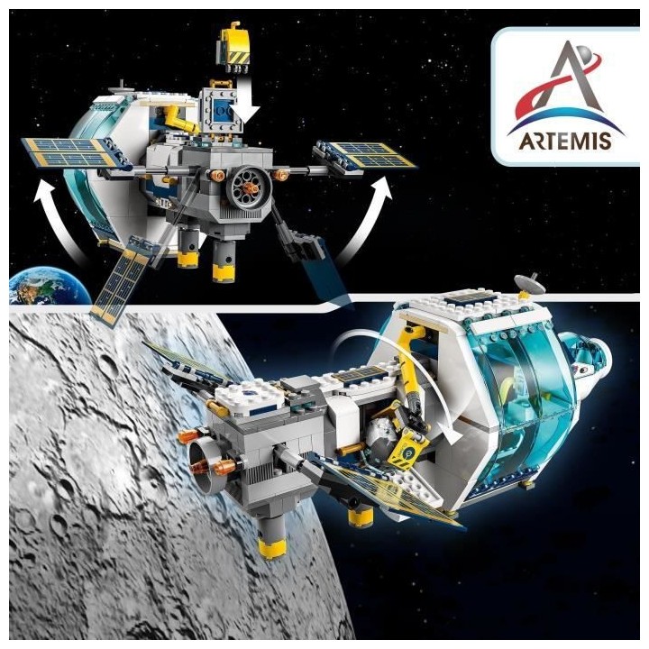 LEGO 60349 City La Station Spatiale Lunaire, Ensemble Inspiré de la N