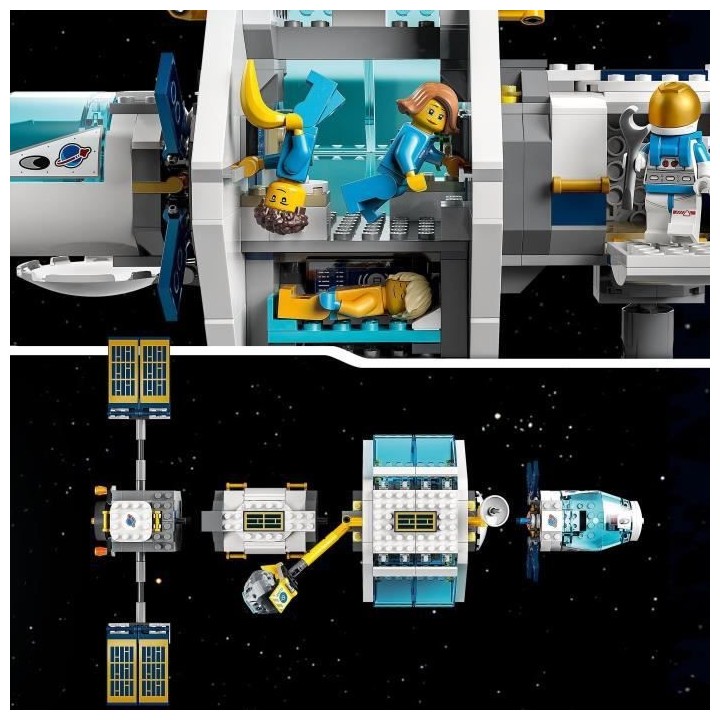 LEGO 60349 City La Station Spatiale Lunaire, Ensemble Inspiré de la N