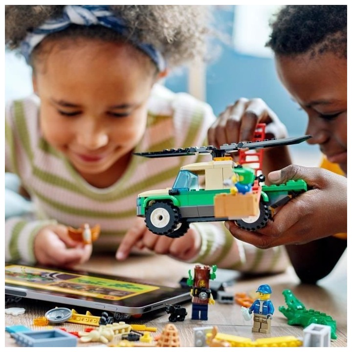 LEGO City 60353 Missions de Sauvetage des Animaux Sauvages, Jouet de C