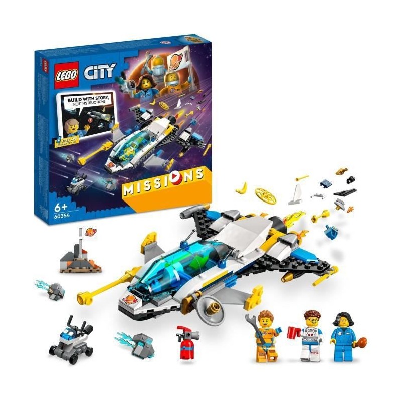 LEGO City 60354 Missions d'Exploration Spatiale sur Mars, Jouet Construction Interactif