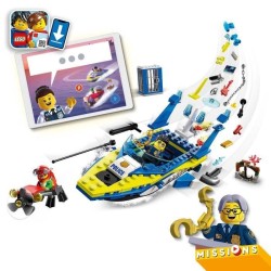 LEGO City 60355 Missions des Détectives de la Police sur l'Eau, Jouet Interactif avec Bateau