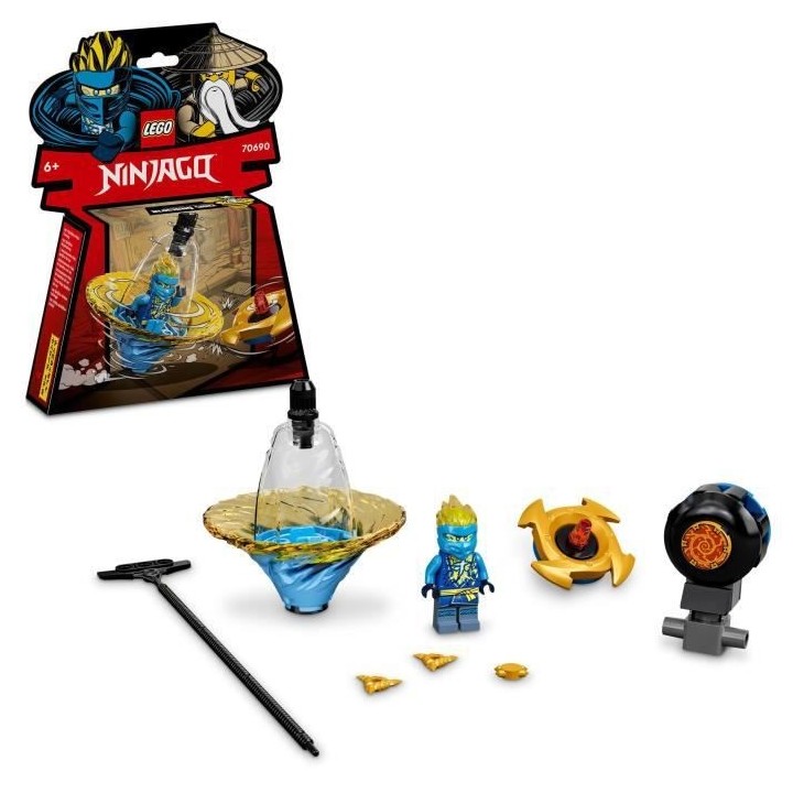 LEGO Ninjago 70690 L'Entraînement Ninja Spinjitzu de Jay, Toupie Pour