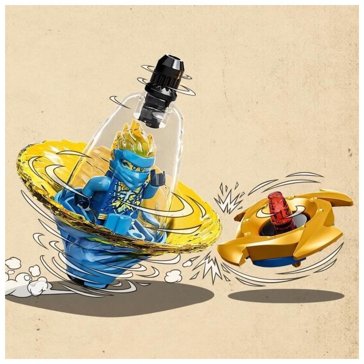 LEGO Ninjago 70690 L'Entraînement Ninja Spinjitzu de Jay, Toupie Pour
