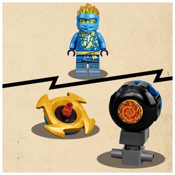 LEGO Ninjago 70690 L'Entraînement Ninja Spinjitzu de Jay, Toupie Pour