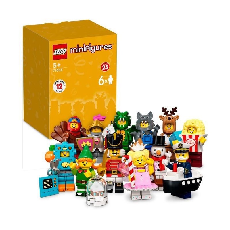 LEGO Minifigurines 71036 Série 23, Lot de 6, Sachet Édition Limitée