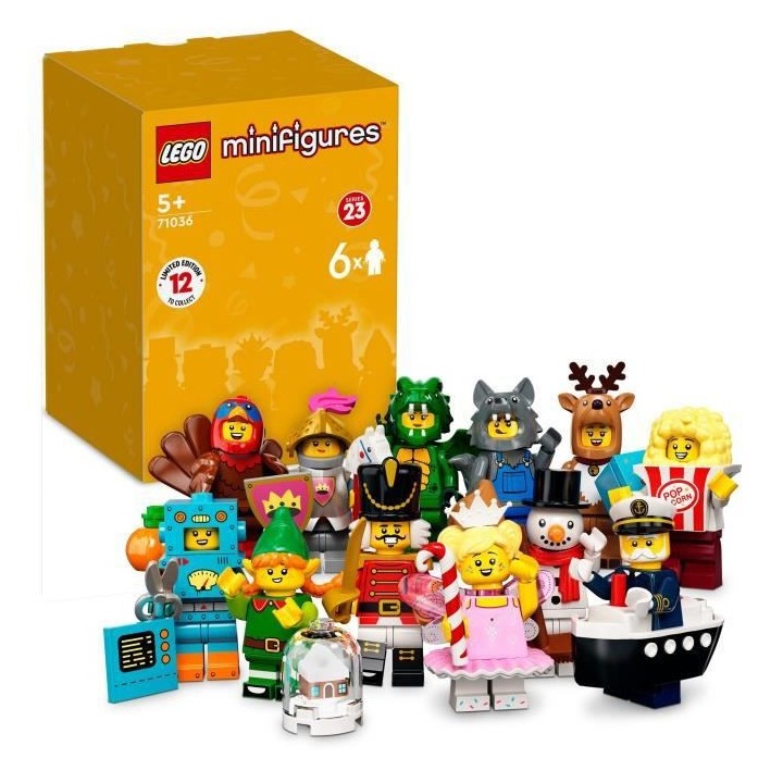 LEGO Minifigurines 71036 Série 23, Lot de 6, Sachet Édition Limitée