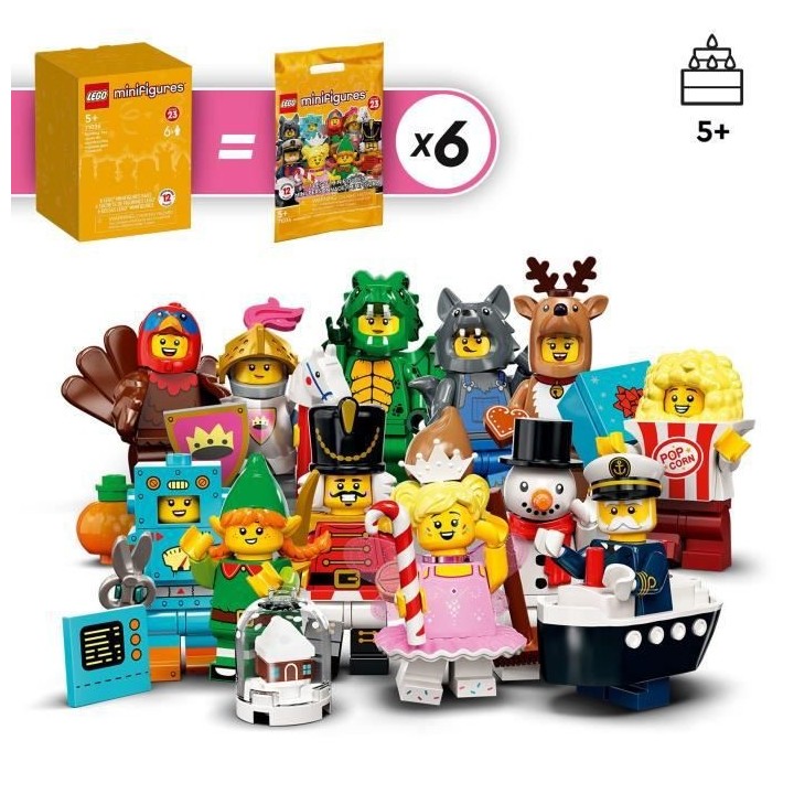 LEGO Minifigurines 71036 Série 23, Lot de 6, Sachet Édition Limitée