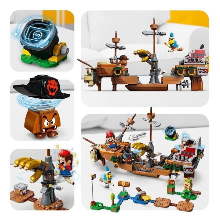 LEGO 71391 Super Mario Ensemble d'Extension La Forteresse Volante de B